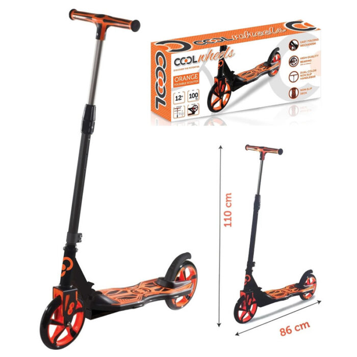 тротинетка светещи гуми12+черна